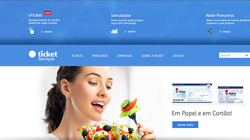 Em papel e em cartão - Ticket Serviços